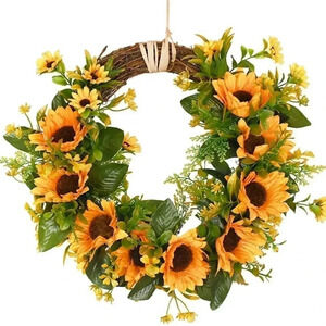 Sunflower Wreath Faux Floral Wreath